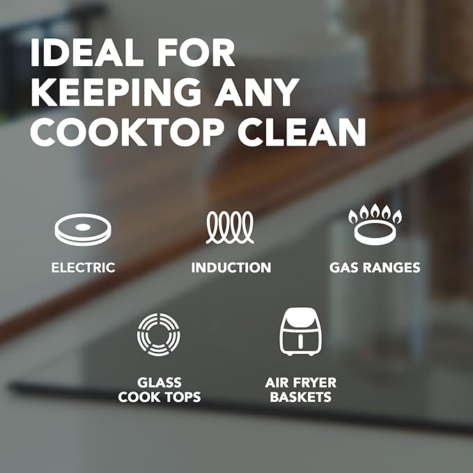 Weiman Cooktop Scrubbing Pads, 3 Count Scratch-Free Cleaning Pads for Cermaic, Glass Cooktop Surfaces, Removes Tough Burned-On Food & Residue