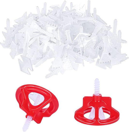 HRGGN Professional Tile Leveling System Kit，Anti-Loosening Spacers/Wall, Bathroom Tiling - 1/8" Precision Alignment & Grout Spacing Tools(100caps+700base, 1/8)