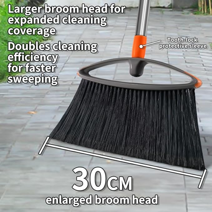 LuxRevive Professional-Grade Heavy-Duty Broom, a Versatile Cleaning Tool for Yards, garages, Shopping malls, Kitchens, Offices, and pet Hair cleanup.