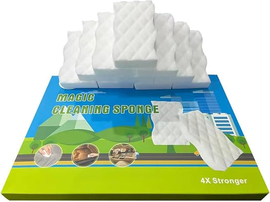 10 Pack Magic Sponges Eraser - Melamine Sponge 4X Density - Long Lasting Multifunctional Cleaning Sponges Suitable for Kitchen, Bathroom, Bathtub, Car, Toy (4.33x2.36x0.79 in)
