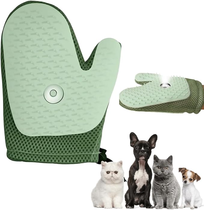 Auiepet 2025 New Pet Hair Removal Glove, Upgrade Electrostatic Pet Grooming Gloves for Cats and Dogs, Efficient Cat Gloves