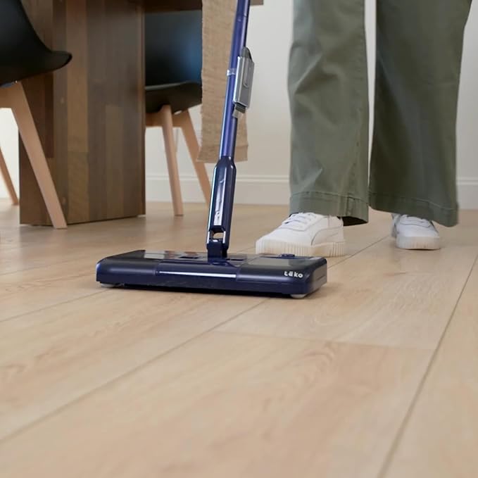 Teko Turbo Powered Cordless Stick Vacuum Cleaner – Multi-Surface Rechargeable Sweeper for Carpet, Hardwood, and Tile, Lightweight Household Wireless Vacuum for Pet Hair & Floor Cleaning, Iron