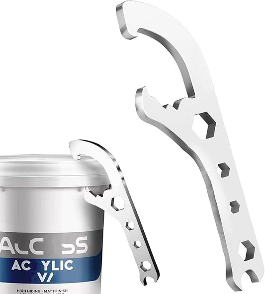 Paint Can Opener Tool Bucket Opener Tool 5 Gallon With Lid Openers Wrench Lid Remover Tools Bucket Pail Lids Manual Openers Tools for Home Industrial Portable Multifunctional Adjustable Wrench Spanner