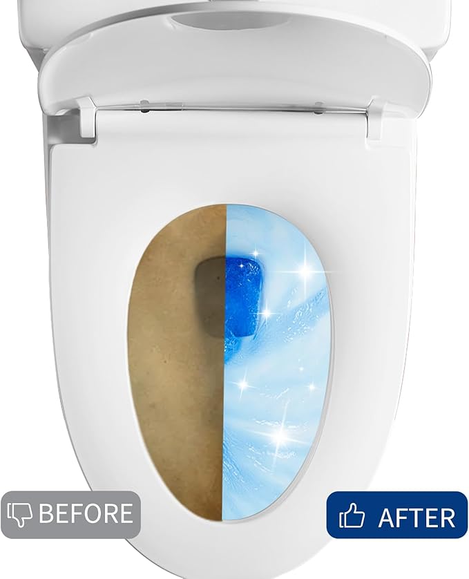 Bayimkleenr Automatic Toilet Cleaner Tablets, Septic Tank Safe, Removes Hard Water Rings and Stains, Deodorizes, Fresh Scent Toilet Tank Cleaner for Bathroom-(30 PACK)