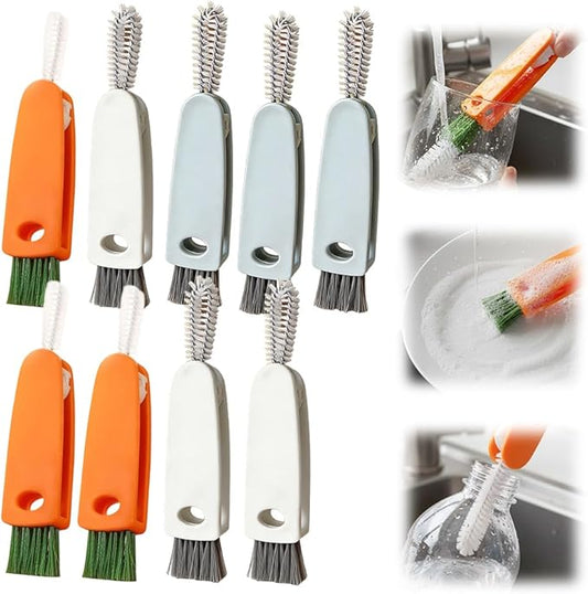 Upgrade 3 in 1 Cup Lid Cleaning Brush Set, 2025 New 12PCS Multifunctional Bottle Crevice Portable Cup Lid Cleaning Brushes, Crevice Cleaning Brush, Home Kitchen Crevice Brush Tools (3)