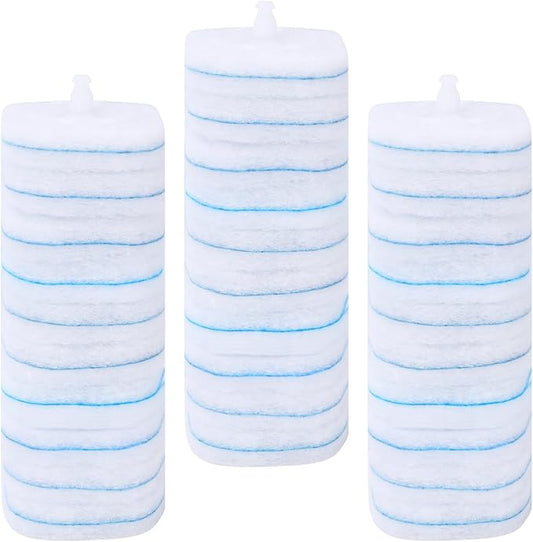30 Count Disposable Toilet Brush Refills, Toilet Refill Pads Compatible with Oshang Toilet Brush, Bathroom Cleaning Heads