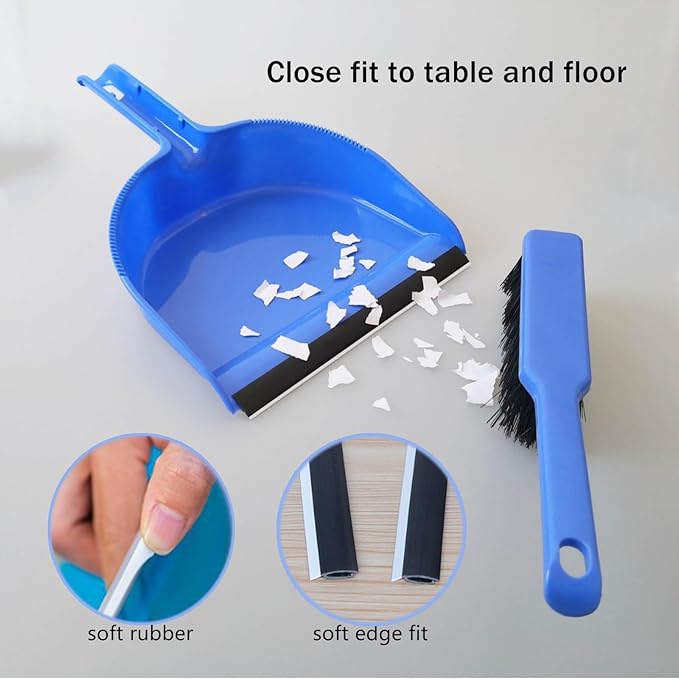 8 Pcs Dustpan Edge Replacement, 26cm Garbage Shovel Closing Edges Straps Garbage Shovel Rubber Lip Strip Plastic Strip Replacement for Dustpan Edge Bar