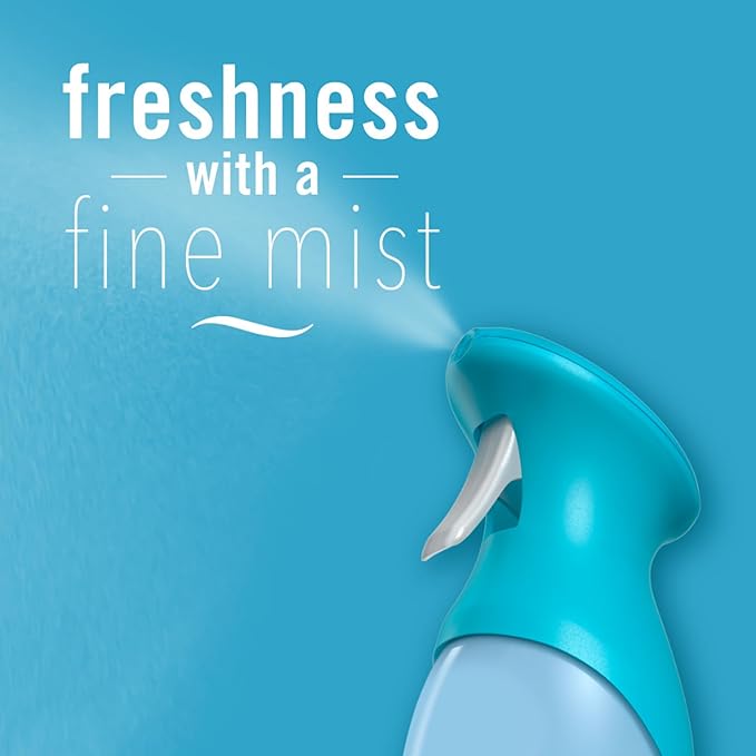 Febreze Air Mist Air Freshener Spray, Odor-Fighting Room Spray, Air Fresheners for Home and Bathroom and Kitchen, Aerosol Can, Linen & Sky Scent, 8.8oz, 6 Count