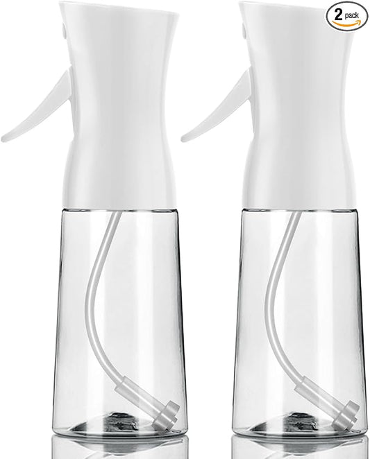 Continuous Spray Bottle,Hair Spray Bottle,Plants Water Spray Mist Bottle,Ultra-Fine Spray Bottle for Hair,Skincare, Plant Care, Pet Grooming, Cleaning,2 Pcs (6.8 oz White)