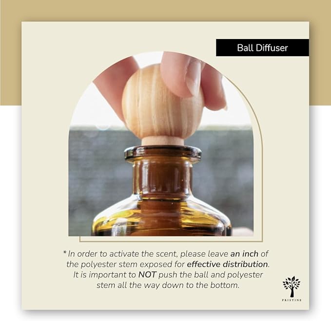 PRISTINE Maldives Villa/Inspired by Marriott Hotel Ball Diffuser for Wardrobe | Citrusy Grapefruit, Apple/Ocean Breeze/Sandalwood Oil Mini Diffuser Decor | Air Freshener for Closets