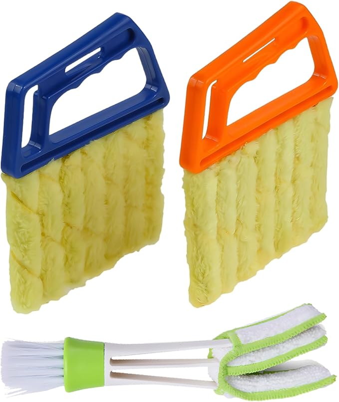 Blind Cleaner Duster Tool Microfiber Washable Cleaning Tools for Ceiling Fan Cleaner Duster and Blind Cleaner; Suitable for Louvers, Air Conditioning Vents, and Ceiling Fans (3-Pack)