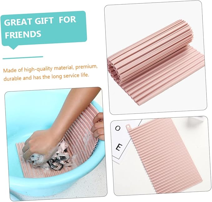 Household Non- Washboard Portable Soft Washing Board for Laundry for Travel and Home Use and Lightweight for Washing Underwear and Bras