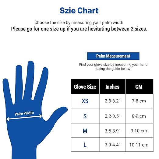 JMU Nitrile Disposable Gloves X-Small, Case of 1200, Powder-Free and Latex-Free Medical Exam Gloves