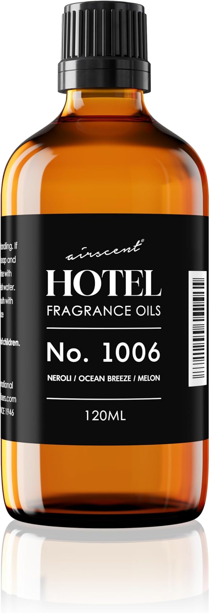 AirScent Hotel Diffuser Oil No. 1006 - Neroli Ocean Breeze Melon - Hotel Scent Dupe - Premium Fragrance Oil for Ultrasonic and Waterless Diffusers and Crafting - 120 mL, 4 fl oz Glass Dropper Bottle