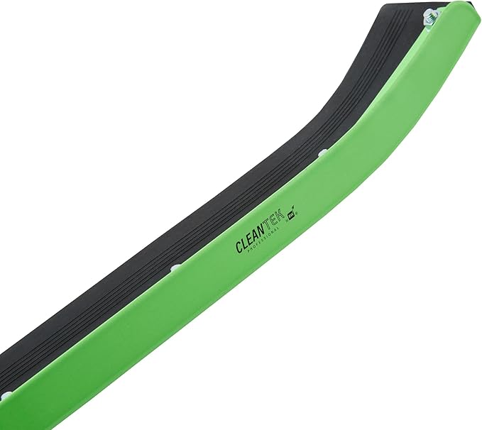 Restaurantware-SQUEEGEE ONLY: Clean Tek Professional 35.83 Inch Curved Floor Squeegee, 1 Broom With Rubber Blade - Handle Sold Separately, Heavy-Duty, Green Steel Wiper For Floor