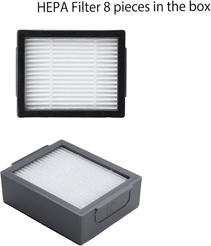 Parts accessories Compatible for iRobot Roomba e5 e6 i1 i2 i3 i4 i5 i6 i7 i8 j5 j6 j7 j8 and all Plus i e j Series Vacuum Cleaner 2 Set Roller Brushes 8 HEPA Filters 8 Side Brushes 1 caster wheel