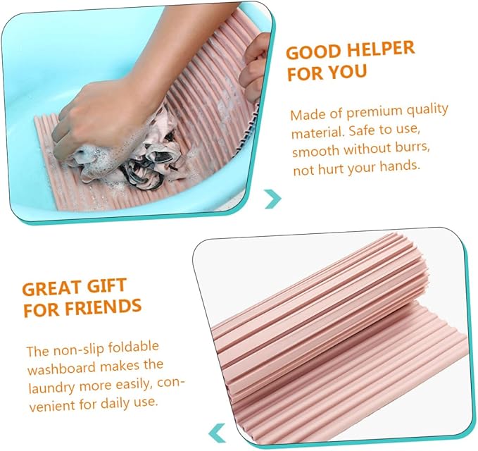 Household Non- Washboard Portable Soft Washing Board for Laundry for Travel and Home Use and Lightweight for Washing Underwear and Bras