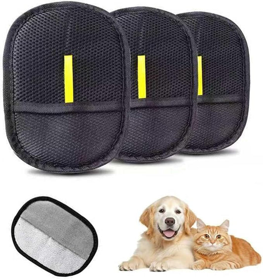 wxtylymxzdzq 3-Pack Pet Hair Remover Brushing Gloves – Remove Fur from Clothing, Furniture, Car Seats, Bedding & Upholstery