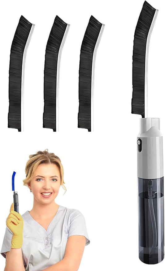 Crevice Cleaning Brush, 2025 New Crevice Cleaning Scrub Brush, Multi-purpose Grout Brush for Bathroom, Durable Sink Cleaning Tool for Kitchen, Portable Toilet Cleaning Brush for Home Users (Black-1pc)