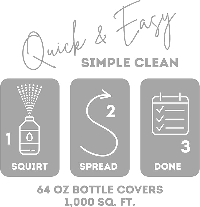Quick Shine Multi-Surface Floor Finish-Polish 64oz-4pk | Safer Choice, No PFAS, pH Neutral Clean Shine Technology | Squirt & Spread | For Wood, Laminate, LVP, LVT, Tile & Stone | Made in USA