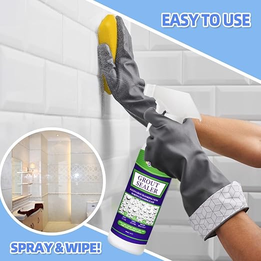 17.6 OZ Heavy Duty Pro Strength Grout Sealer Spray for Tile, Marble, Floors, Bathroom Showers and Countertops. Clear Protector Formula – Penetrating Sealant Offers Superior Waterproof Protection.