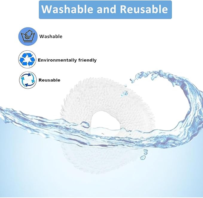 Avaenzo Replacement Mop Pads Compatible with Narwal Freo Pro X Ultra Narwal Freo Z Ultra Z10 T10 J3 J4 J5 R10 Microfiber Resuable Mop Cloth Robot Vacuum Cleaner Accessories