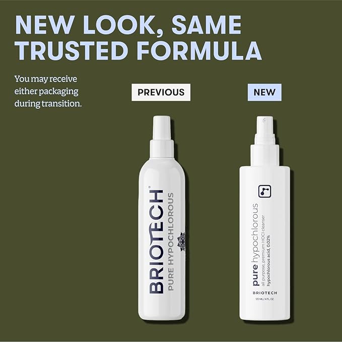 BRIOTECH Pure Hypochlorous Acid Cleanser, Original Premium HOCl Topical Solution, Multi-Purpose Cleaner, Family Approved & Pet Friendly, 32 fl oz Refill