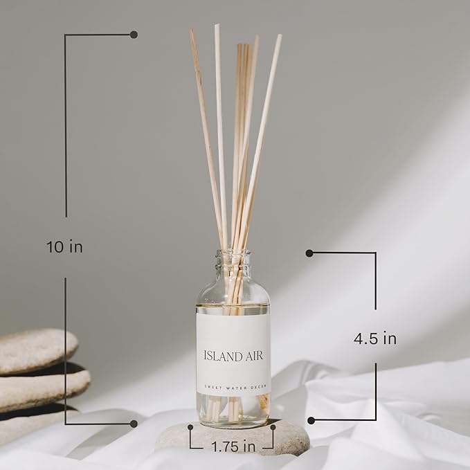 Sweet Water Decor Mango and Coconut Reed Diffuser Set - Pineapple, Mango, Orange, Coconut Milk Scented Diffuser for Home - Summer Home Decor and Air Freshener