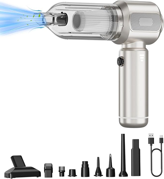 Nimbelephant Handheld Car Vacuum Cleaner, 16000Pa Suction & Blower 2 in 1 Cordless Portable Vacuum Cleaner for Car, Home, Office, Pet