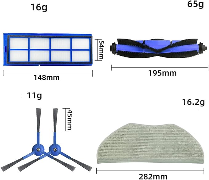 Replacement Parts Kit Fit for Eufy RoboVac L70 Hybrid Robot Vacuum Cleaner Accessories, 6 HEPA Filters