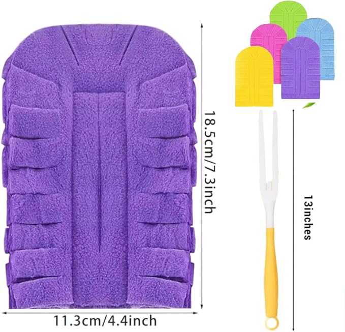 360° Electrostatic Duster Refills, Sustainable Choice for a Dust-Free Home, Washable & Reusable Duster Refills, for Furniture Electronics Blinds (1 Handle + 5 Refills)