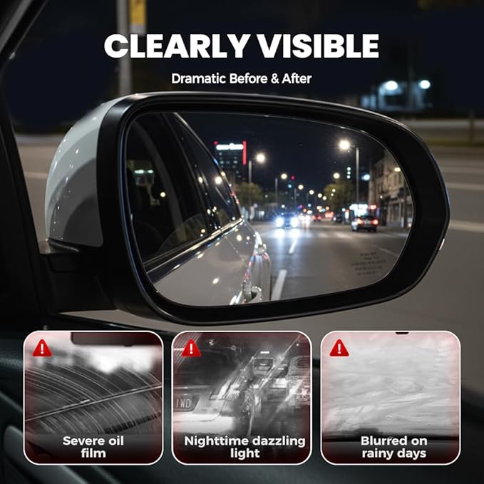 PVZXR Automotive Oil Film Cleaning Brush,Glass Cleaner, Car Windshield Cleaner, 150ml Automotive Oil Film Cleaning Brush - Preserve Clarity, Immediately See the Effects (2PCS)
