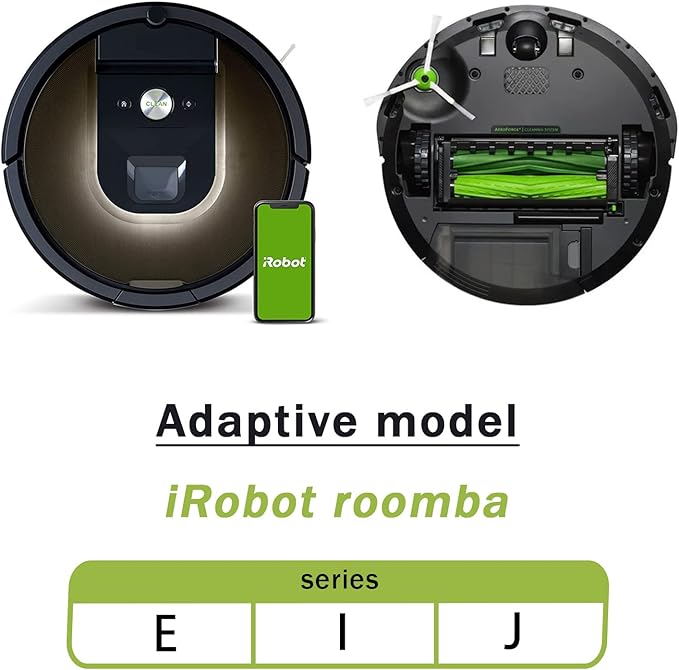 E-HAO 12 Pack Edge-Sweeping Brushes Replacement for iRobot Roomba i & j & e and Roomba Combo i & j Series, Vacuum Accessories Parts for i1+/i2+/i3+/i4+/i5+/i6+/i7+/i8+/j5+/j6+/j7+/j8+/j9+/e5/e6/e7