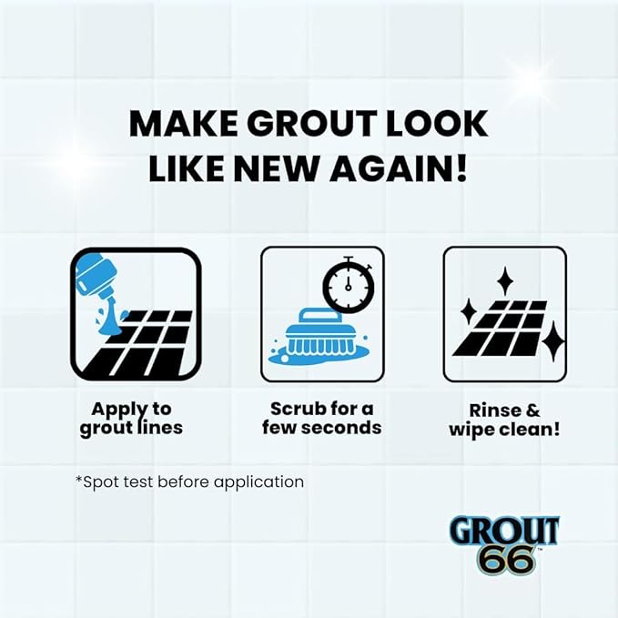 Armchem Grout66: Grout and Tile Cleaner with Low-Odor, Non-Fuming Formula Ideal for Heavy-Duty Cleaning, Quick Touch-Ups, and Tile Maintenance. This Two Quarts Kit ensures Effortless Cleaning.