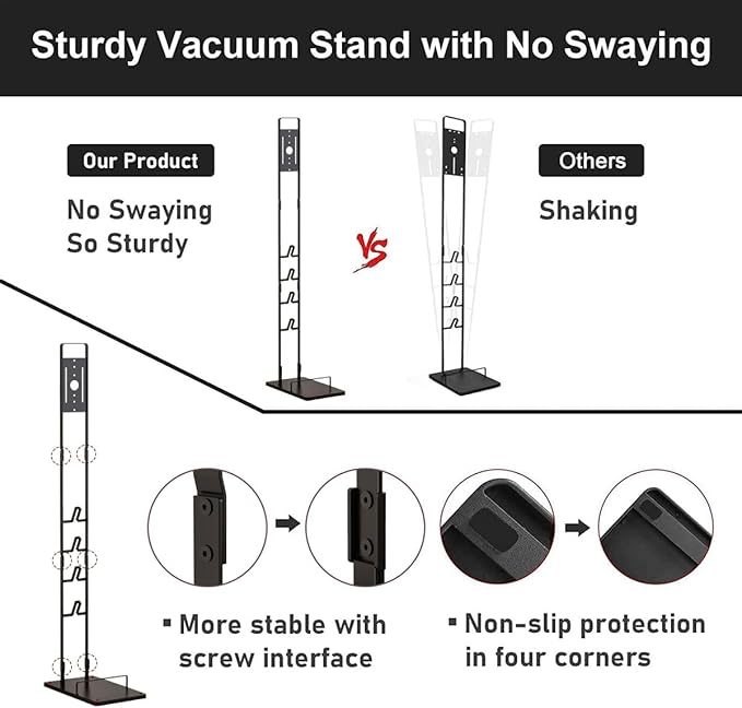 Foho Vacuum Stand, Storage Bracket Stand Holder, Stable Vacuum Stand Compatible with Dyson V15 V11 V10 V8 V7 V6 Handheld Cordless Vacuum Cleaners & Accessories & Attachments