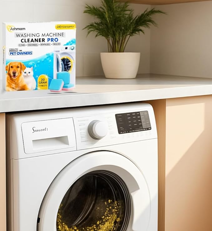 Washing Machine Cleaner Tablets, 24 Pack 1 Year Supply – Deep Clean Washer Cleaner for Front Load & Top Load HE Machines, Removes Odor & Residue, Lavender Fresh Scent, Septic Safe