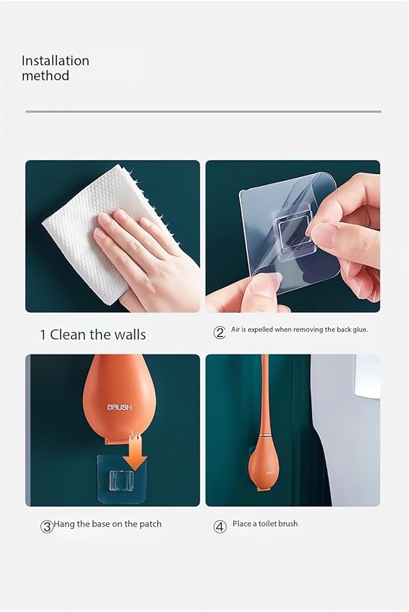Modern Flexible Silicone Toilet Caspa for Home 2025 Silicone Toilet Wand Bowl Brush and Holder Cleaning Set Wall Mounted Rubber Bathroom Toilet Scrubber Bowl Cleaner Brushes with Dispenser (White)