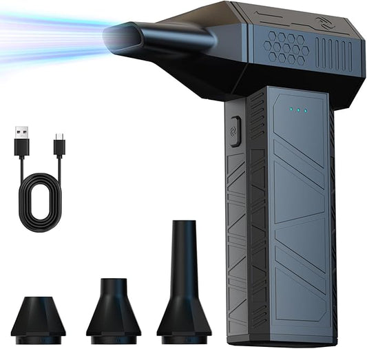 Jet Dry Blower, COSANO Super Jet Fan Blower 130000 RPM, Portable Mini Jet Blower with 3 Adjustable Speeds, Cordless Air Blower Car Dryer, Computer, Keyboard, Lens