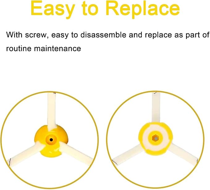 Replacement Parts for iRobot Roomba 800 900 Series 805 850 860 861 866 870 871 880 890 960 980 981 985 Vacuum Cleaner,4 Filter,4 Side Brush & Screws and 1 Set Main Roller Brush