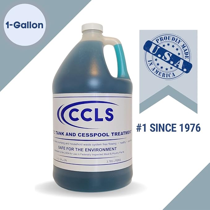 Septic Tank and Cesspool Treatment Additive/Organic Enzyme Producing Bacteria/Non-toxic/Non-Hazardous/Non-Corrosive (1-Gallon)
