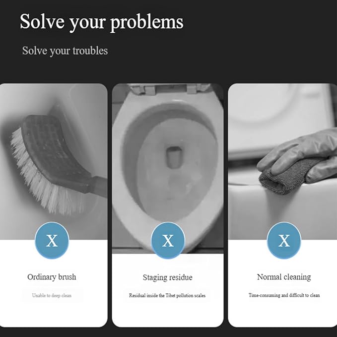 2025 New Modern Flexible Silicone Toilet Caspa for Home，Silicone Toilet Bowl Brush & Holder Set, Wall Mounted Cleaning Kit with Dispenser, Flexible & Hygienic Bathroom Scrubber for Home (#A)