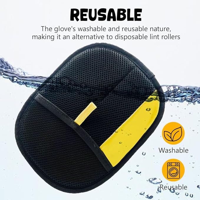 3Pcs Pet Hair Removal Glove, Electrostatic Hair Removal Glove for Cats and Dogs, Reusable Hair Remover for Couch, Carpet, Car Seat, Laundry Clothing Quick Cleaning Tool for Pet Owners (#4)
