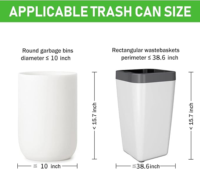 JENCENBIO Compost Bags, 5 Gallon, 20Liter, Extra Thick 0.78 Mils, Biodegradable Food scrap waste bags with US BPI ASTM D6400 and Europe OK Compost Home Certified