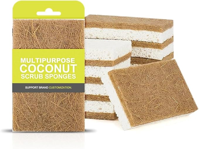 Coconut Fiber Sponges – Natural & Biodegradable. 100% Eco-Friendly