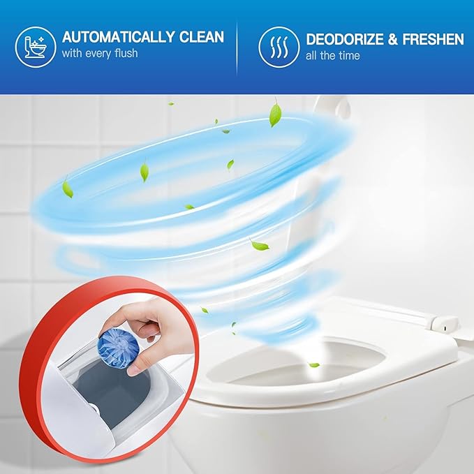 Vacplus Automatic Toilet Bowl Cleaner Tablets, Bathroom Toilet Tank Cleaner (50 PACK), VA-T165