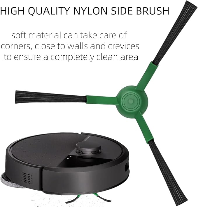 Replacement Parts for iRobot Roomba Q052 Vac 2 Essential / 104 Combo / 105 Combo Robot Vacuums, 2 Roller Brush, 6 Side Brush, 6 Dust Bag, 6 Filter, 1 Cleaning Tool, Accessories Kit Spare Attachments