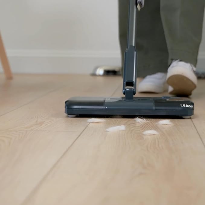 Teko Turbo Powered Cordless Stick Vacuum Cleaner – Multi-Surface Rechargeable Sweeper for Carpet, Hardwood, and Tile, Lightweight Household Wireless Vacuum for Pet Hair & Floor Cleaning, Iron