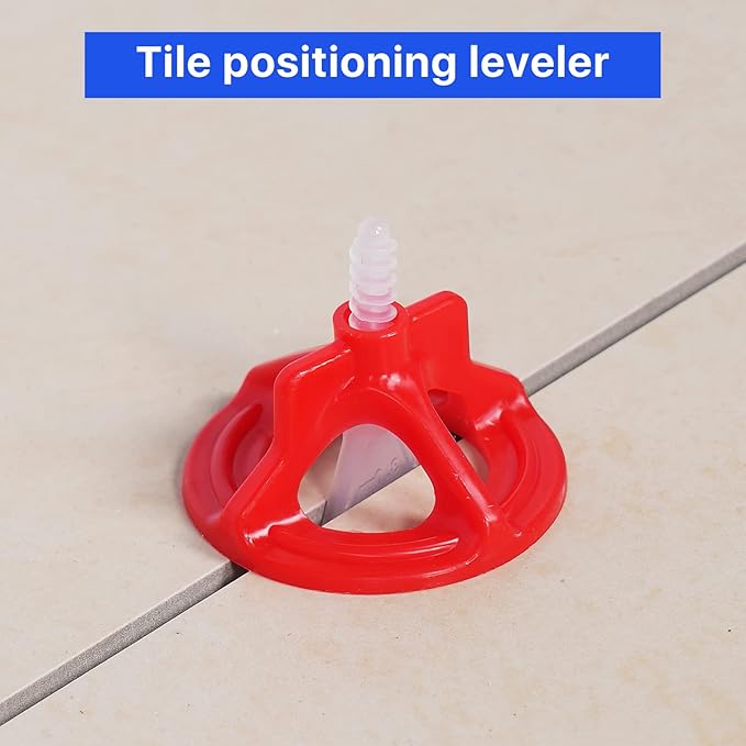 HRGGN Professional Tile Leveling System Kit，Anti-Loosening Spacers/Wall, Bathroom Tiling - 1/32" Precision Alignment & Grout Spacing Tools(100caps+300base, 1/32)