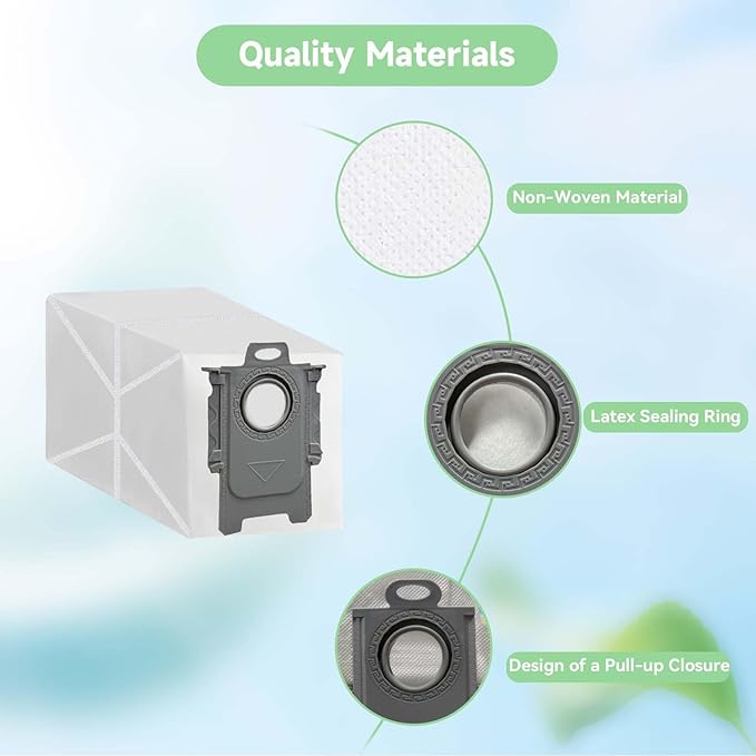 20 Pack Qrevo Dust Bags for Roborock Qrevo Series QV 35A, Qrevo S5V, Saros10r, Qrevo S, Qrevo Edge S5A, Qrevo 2R3W, S8 Max Ultra, S8 MaxV Ultra, Qrevo Curv S5X, Qrevo Master/Slim Robot Vacuum Cleaner