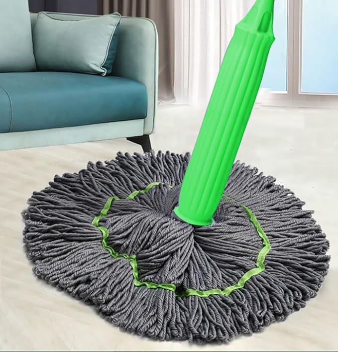 2 in 1 Dehydrated Mop, Self-Wringing Twist Mops for Floor Cleaning, Self Wringing Mop for Floor Cleaning Commercial Household Clean Hardwood, Tile. (1)